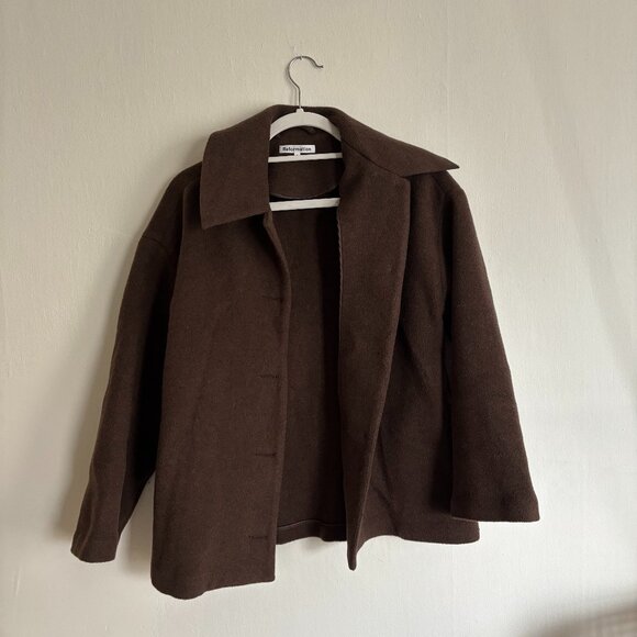 Reformation Dark Brown Wool Jacket - Picture 1 of 3
